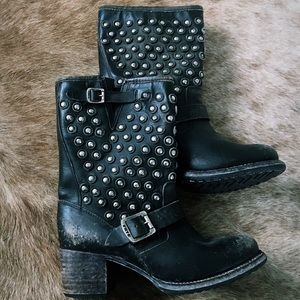 WORN 3 TIMES Real Leather Black Frye Boots Size 8