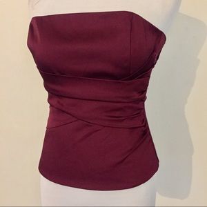 Burgundy corset top
