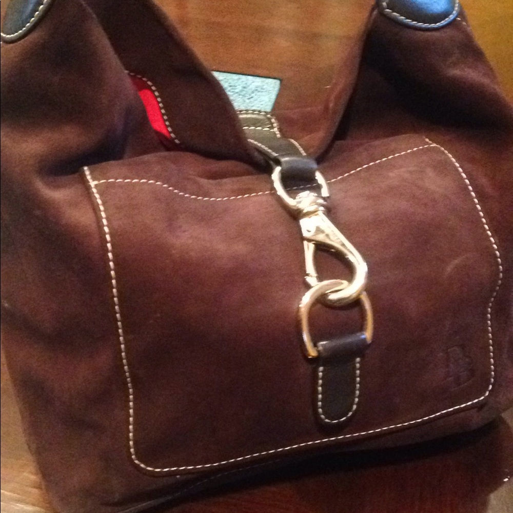 Dooney and Bourne Dark Brown Suede Purse