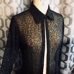 Gorgeous sheer beaded evening jacket