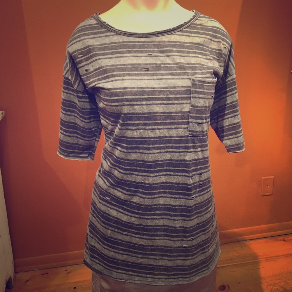 Gilded Intent Distressed Tee Size Large
