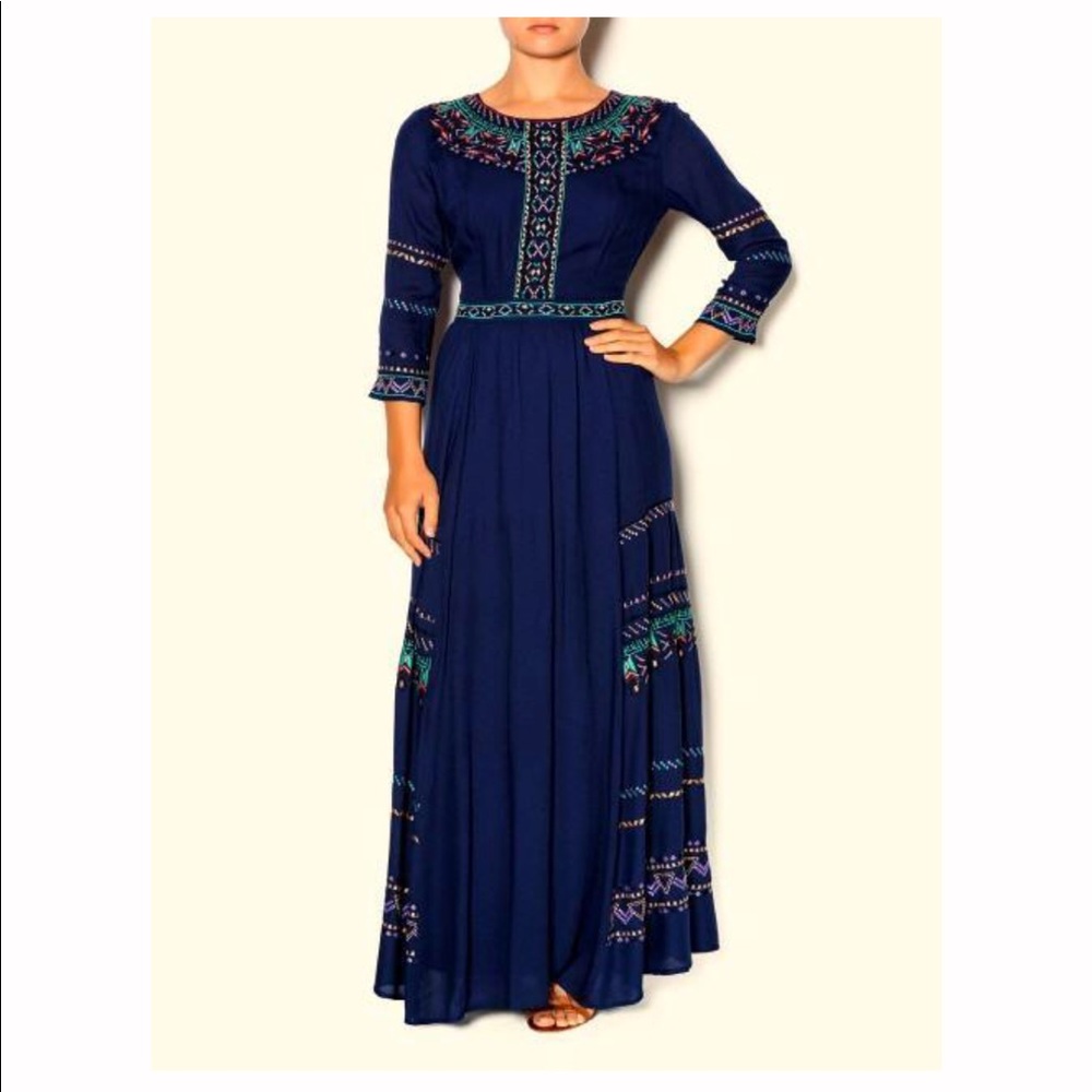 Embroidered maxi dress