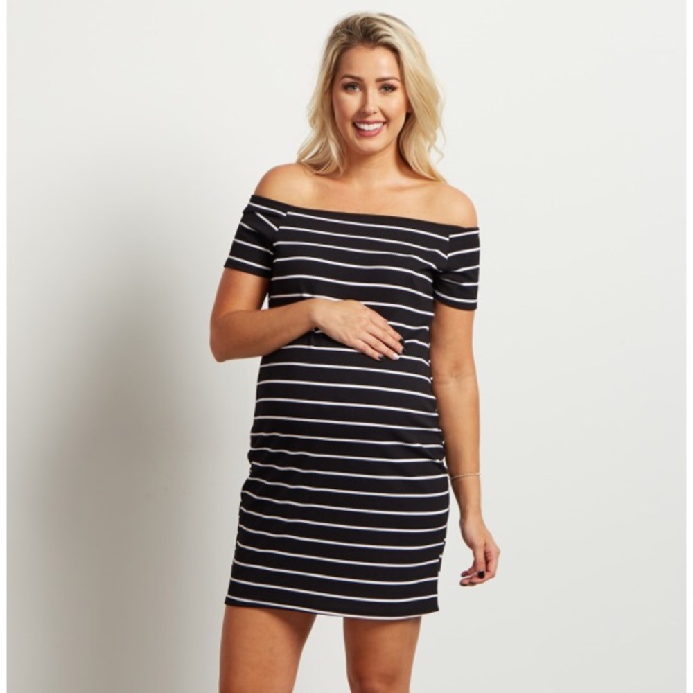PinkBlush Maternity Off the Shoulder Dress