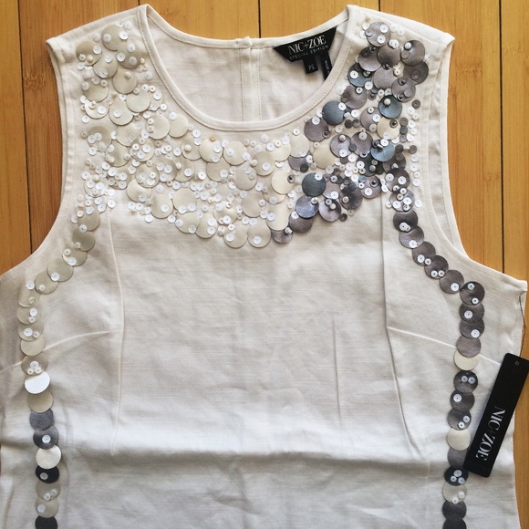 NIC+ZOE Tops - ✨SALE!✨NWT Nic + Zoe Petite Sequin Embellished Top