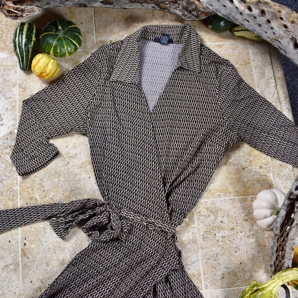 Patterned Wrap Dress - image 2