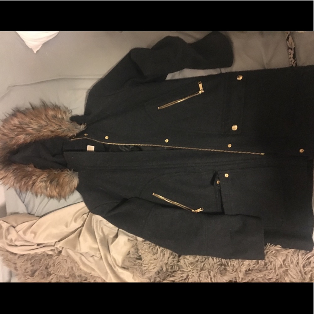 Michael Kors Charcoal Wool Coat