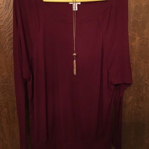 🔥FINAL SALE🔥 XL Cranberry dolman tunic, NWOT