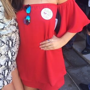 Off the shoulder dress