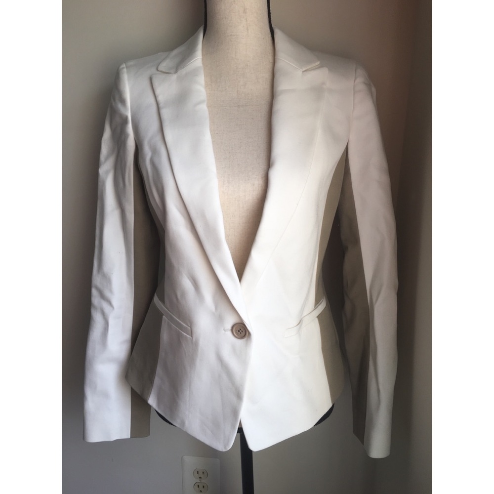 White and Tan Anne Klein Blazer