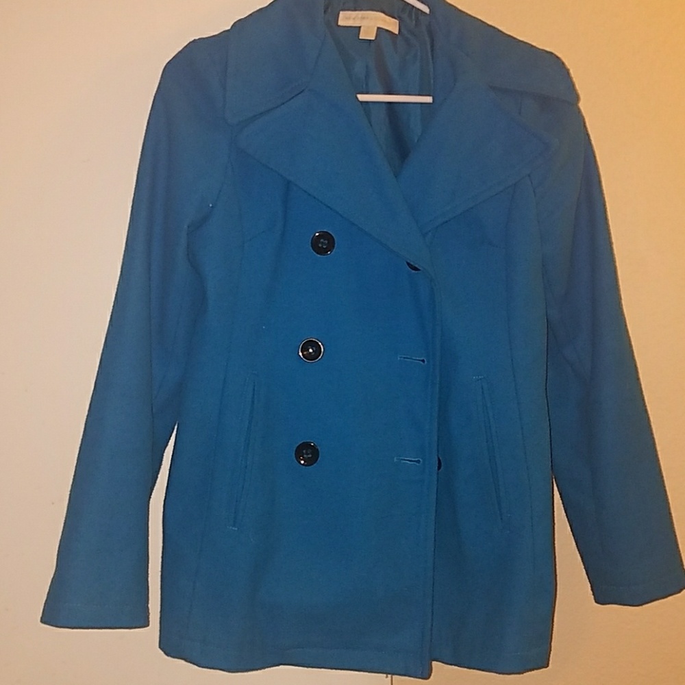 New York & Co Peacock Blue Pea Coat