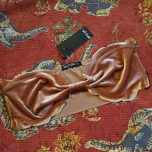Nasty Gal Velvet Bandeau NWT