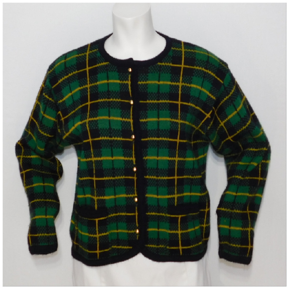 STONE CANYON by SEQUE, Plaid Knit size Medium - Picture 2 of 8