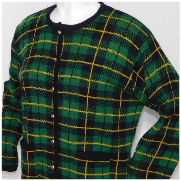 STONE CANYON by SEQUE, Plaid Knit size Medium - Picture 6 of 8
