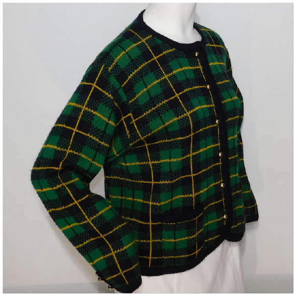 STONE CANYON by SEQUE, Plaid Knit size Medium - Picture 3 of 8