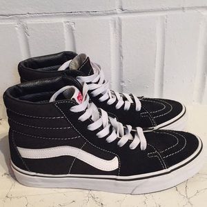 Vans black and white suede high tops size 7.5