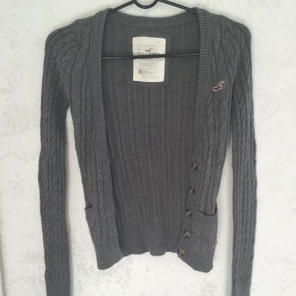 Super soft Hollister partial rabbits fur sweater.