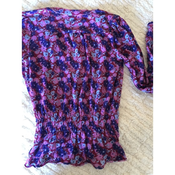 Free People V-Neck Flower Top - Picture 5 of 5