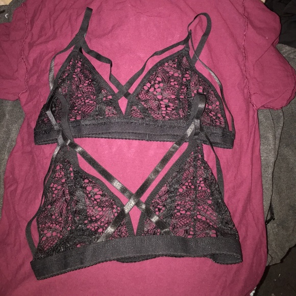 2 Belle lily solid lace bras - Picture 2 of 2