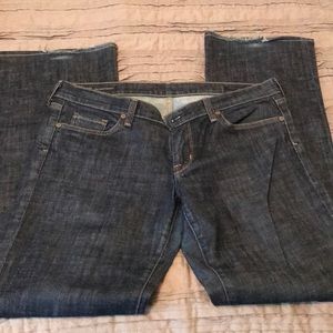 Dark denim low waist bootcut