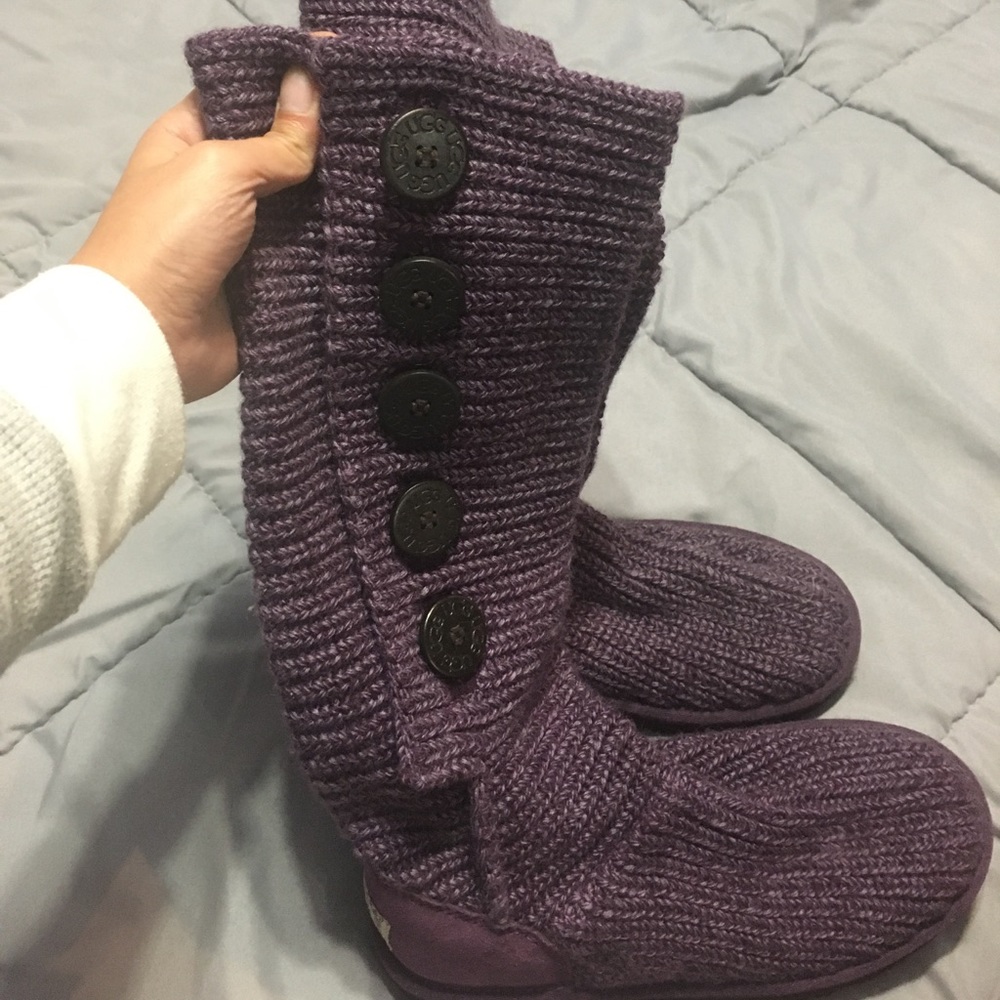 Tall special edition purple crochet Uggs Size 7