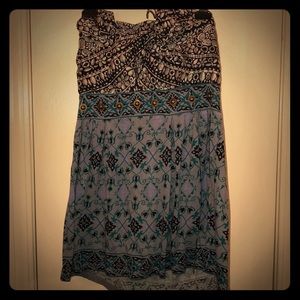 Anthropology Deletta Tube Top Blue Multicolor.