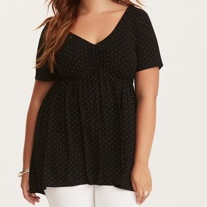 Black and White Polka Dot Babydoll Hi-Lo