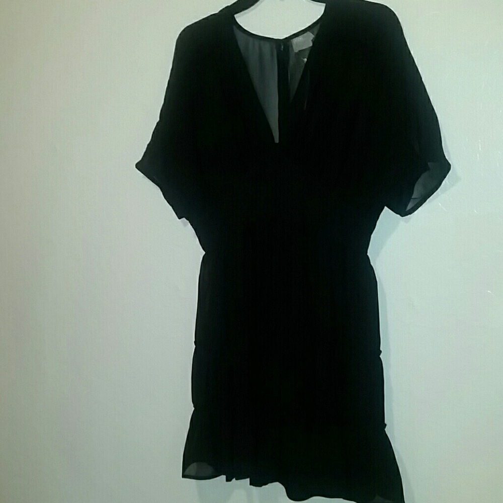 Black chiffon dress