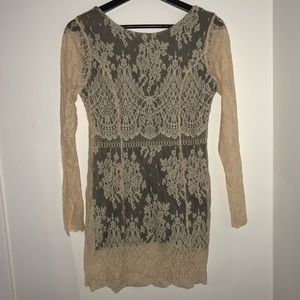 Free People Lace Bodycon Mini Dress