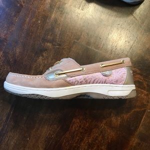 Gold and pink Sperry’s