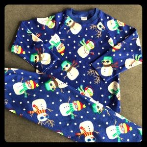 ☃️CHILDRENS PLACE WINTER FLEECE PAJAMAS SZ 5/6 ☃️