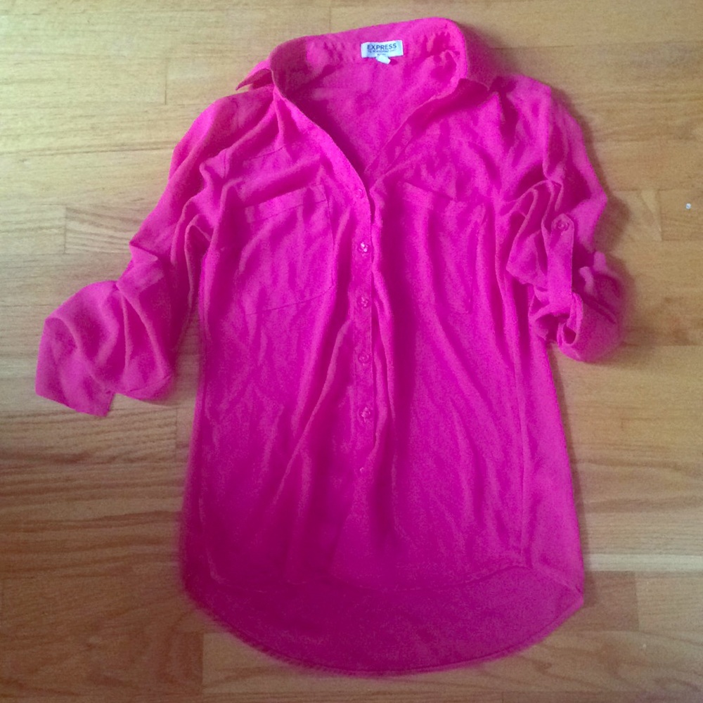 SOLD Express Slim Fit Portifino pink top xs