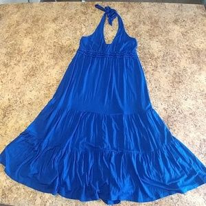 Sangria Royal Blue Halter Dress - Size M