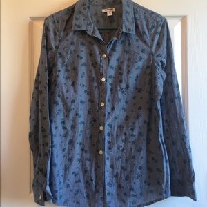 Bundle only Denim linen long sleeve floral small