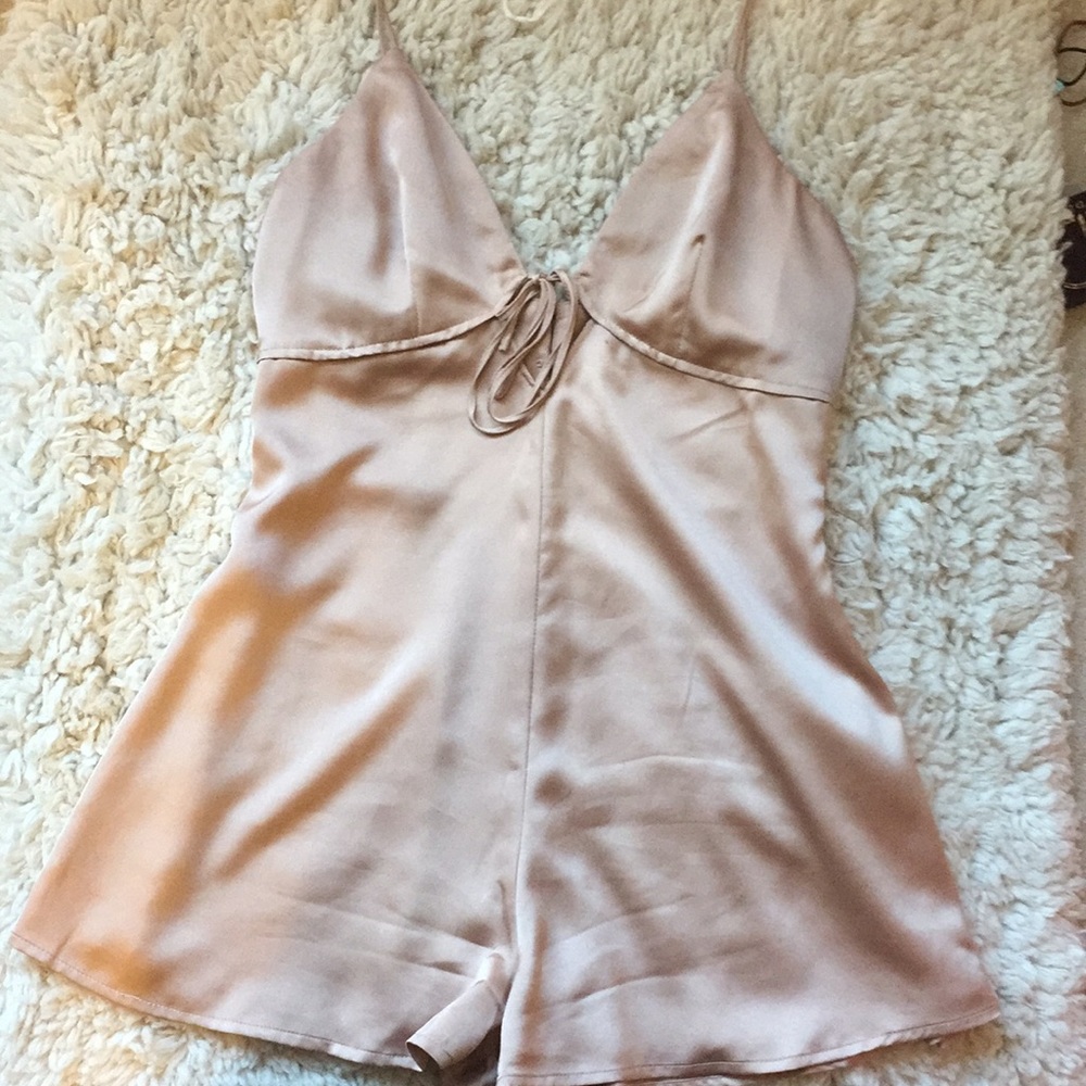 Pink Silk Romper ✨worn once✨