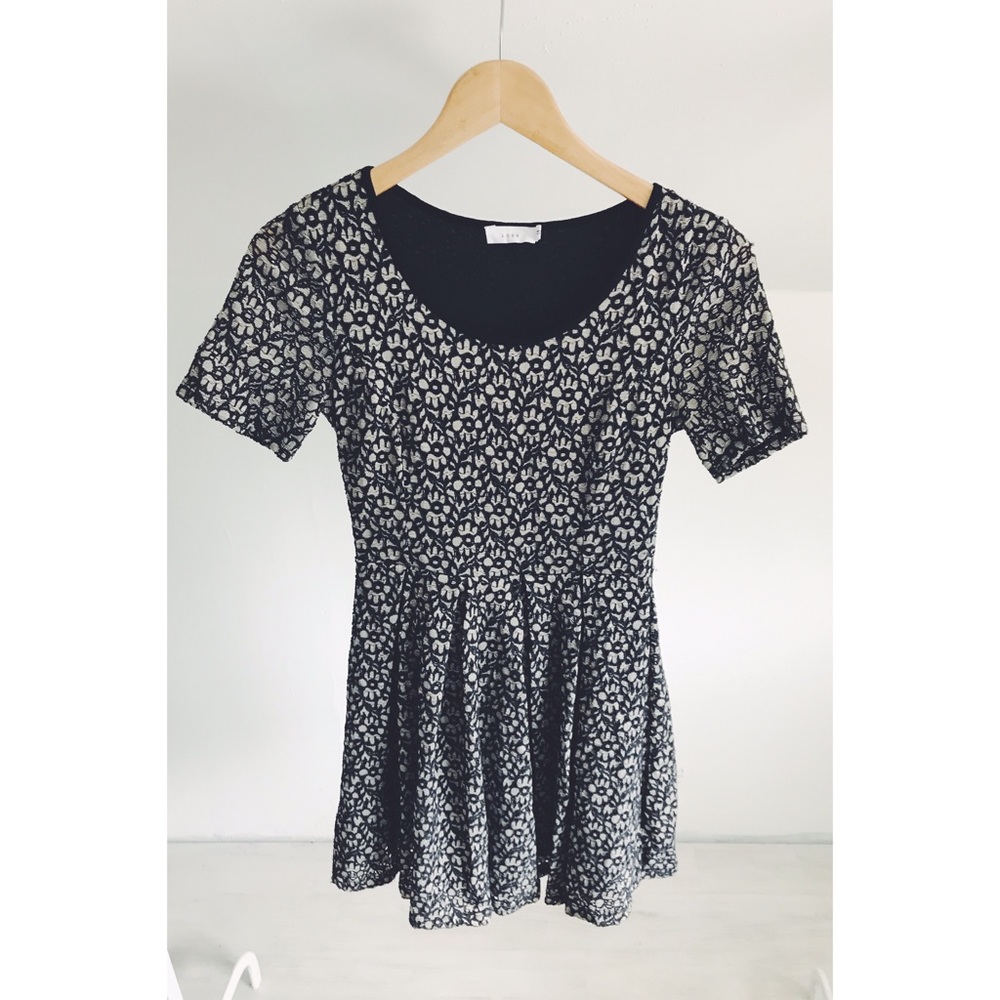 Lush Floral Overlay Skater Dress