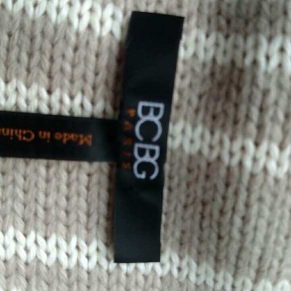 BCBG Sweater Beige Stripped XXS Open Cardigan - Picture 4 of 5