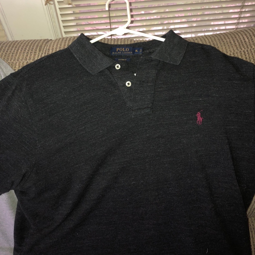Charcoal polo Ralph Lauren.