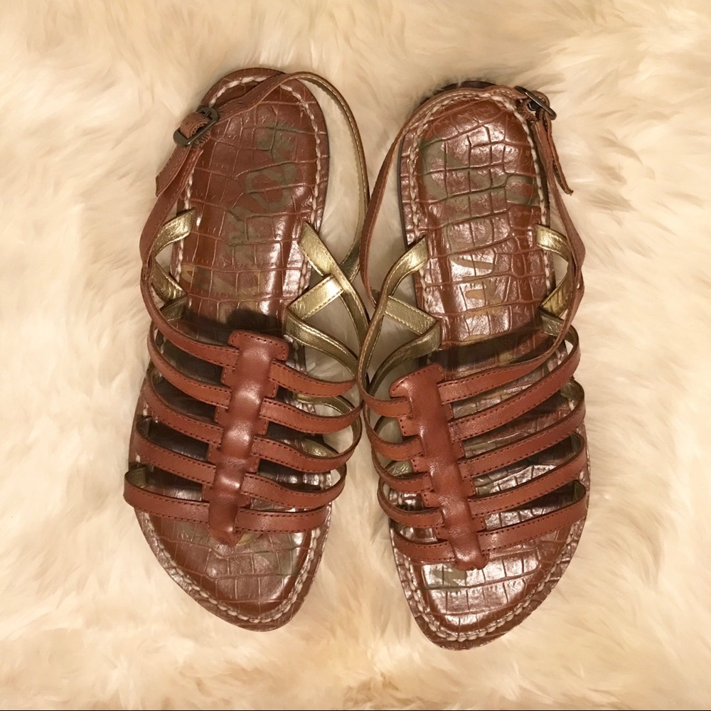 SAM EDELMAN women’s brown gladiator sandals