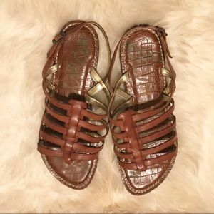 SAM EDELMAN women’s brown gladiator sandals