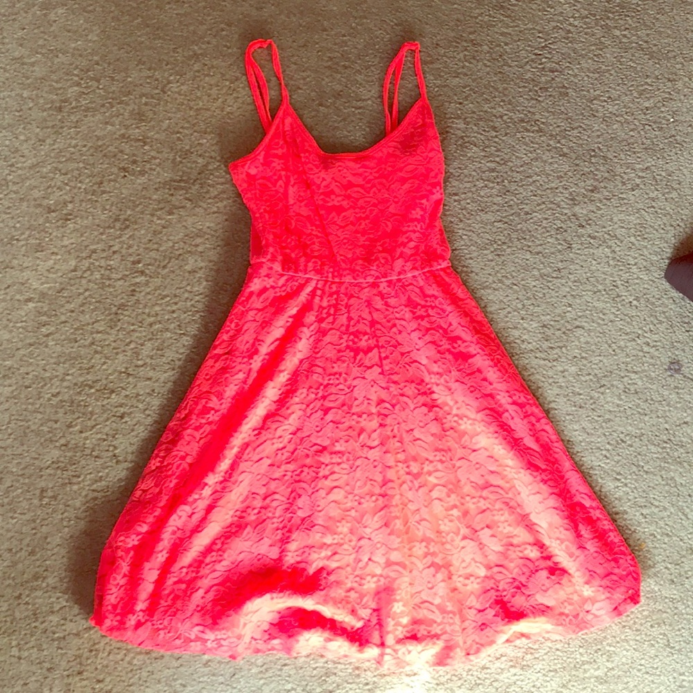 Neon coral dress
