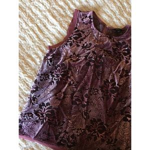 GUESS Velvet Sleeveless Top