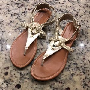 Nine West Gold Sandals size 9