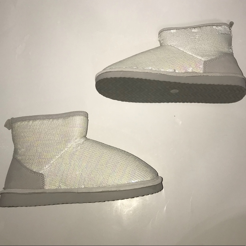 PINK Fur Lined Mukluk Sequin Boots