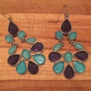 Blue statement Earrings