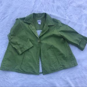 ✔️Chico's Green Swing Jacket Size Medium (1)