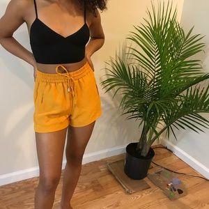 Forever 21 mustard shorts