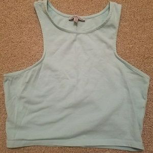 Light blue crop top