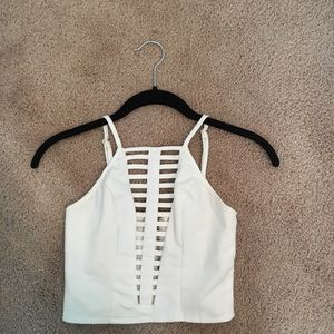 LF WHITE CROP TOP XS!