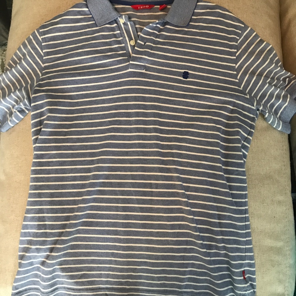 Striped Izod polo