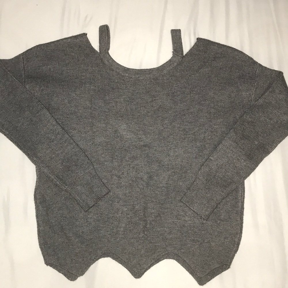 Grey Cut Sweater